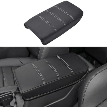 Center Console Cover for Honda CRV 2026 2025 2024 2023, Upgraded PU Leather Thick & Soft Armrest Cover for CRV 2023-2026 (Gray Stitching) - color: Gray Stitching
