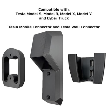 Chargeifier Tesla Charging Cable Organizer with Latch use w/Model S Model 3 Model X Model Y w/Mobile Connector Bracket-Automotive Accessories (Charger and Mobile Connector Holder)