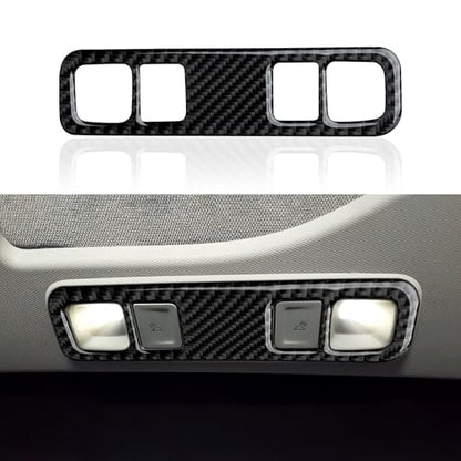 Car Rear Reading Light Sticker Carbon Fiber Decal Cover Interior Trim for Chevrolet Silverado/GMC Sierra 1500 2500HD 3500HD 2014-2018 Accessories - color: Rear Reading Light