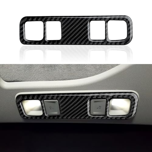 Car Rear Reading Light Sticker Carbon Fiber Decal Cover Interior Trim for Chevrolet Silverado/GMC Sierra 1500 2500HD 3500HD 2014-2018 Accessories - color: Rear Reading Light