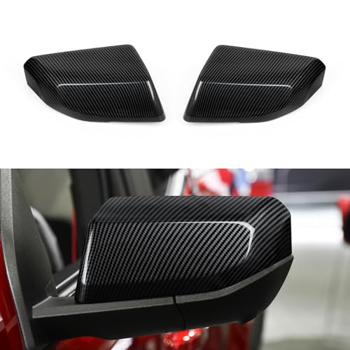 Car ABS Carbon Fiber Exterior Rearview Mirror Cover Interior Trim Side Mirror Decor for Chevy Colorado/GMC Canyon 2023 2024 2025 2026 Accessories - color: Rearview Mirror
