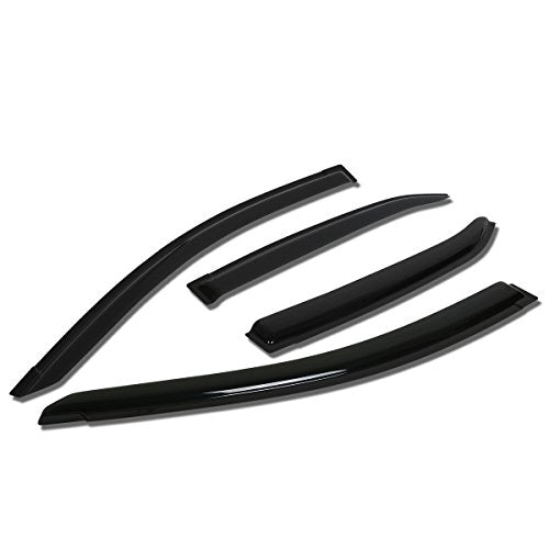 Auto Dynasty 4Pcs Tape-On Window Visor Deflector Rain Guard Compatible with 2014-2017 Toyota Corolla, Acrylic - size: 14-17 Toyota Corolla