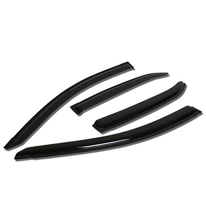 Auto Dynasty 4Pcs Tape-On Window Visor Deflector Rain Guard Compatible with 2014-2017 Toyota Corolla, Acrylic - size: 14-17 Toyota Corolla
