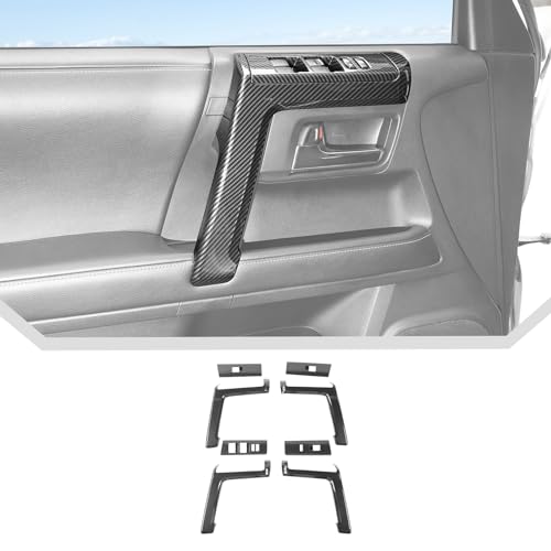 JeCar 8pcs for 4Runner Interior Door Handle Trim Kit for 2010-2024 Toyota 4Runner Carbon Fiber Interior Accessories - color: Carbon Fiber B