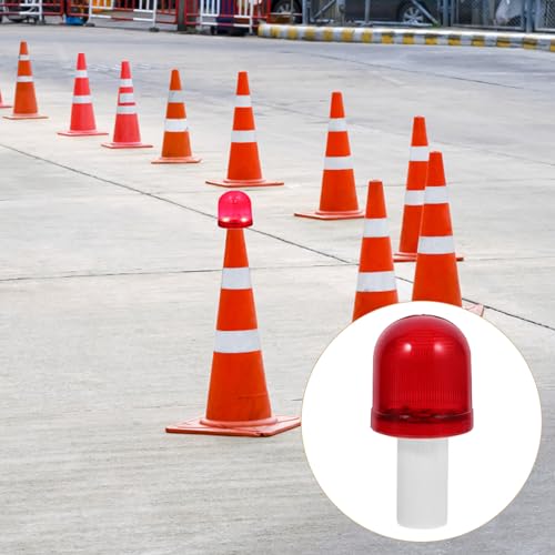 Holibanna 4Pcs Traffic Cone Warning Lights Portable Vehicle Emergency Flashing Safety Lights for Roadside and Traffic Management