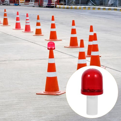 Holibanna 4Pcs Traffic Cone Warning Lights Portable Vehicle Emergency Flashing Safety Lights for Roadside and Traffic Management