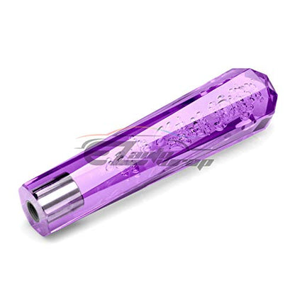 EZAUTO WRAP Shift Knob Stick Crystal Transparent Bubble Purple Throw Gear Shifter 20cm - color: Purple, size: 20cm