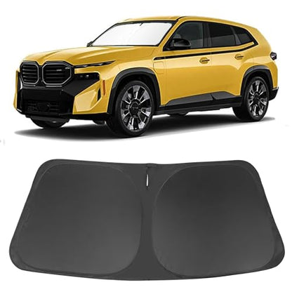 Windshield Sun Shade Custom Fit for 2025 2026 BMW X3 Accessories Foldable Sunshade Sun Blocker Protect Car from Sun Rays & Heat Damage Keep Car Cooler - size: Fit BMW X3 2025-2026