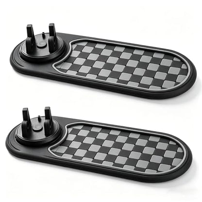 2 Pack Newly Upgraded Anti Slip Mat for Car Dashboard with Improved Phone Holder,Multifunctional Car Anti-slip Mat,360°Rotating Phone Mount,Multi-functional Support Anti-slip Pad for Sunglasses,Keys