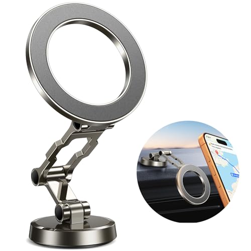 kaistyle for Magsafe Car Mount【Tri-fold & All Metal】Magnetic Phone Holder for Car Phone Holder Mount Dashboard Cell Phone Holders for Your Car Accessories for Women Men for iPhone 17 Pro Max 16 15 14