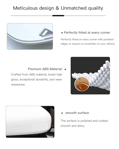 Driver Left Side Mirror Cover Cap Compatible with Honda Civic 2022-2024 Without Turn Signal White - color: Pearl White, size: Left Driver Side