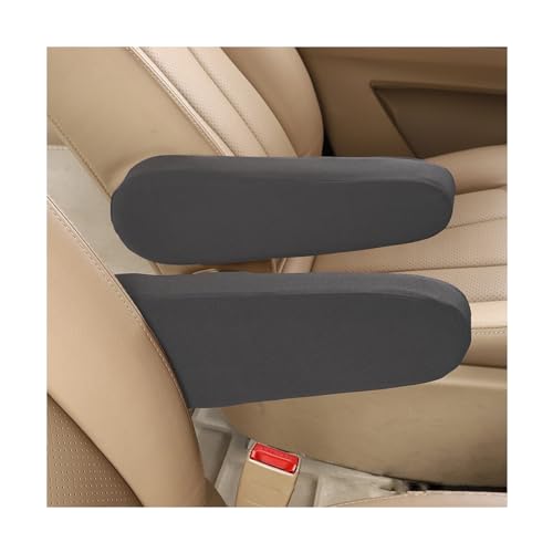 Kewucn 2 PCS Car Front Seat Armrest Covers, Elastic Fabric Auto Seat Armrest Protectors, Universal Seat Arm Rest Cover Replacement, Vehicle Interior Decor Accessories (Gray) - color: Gray