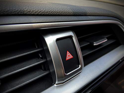 3Pcs Silver Car Console Dashboard Air Condition Outlet Vent Trim Cover Frame For Honda 10th Gen Civic 2016 2017 2018 2019 2020 - color: Silver