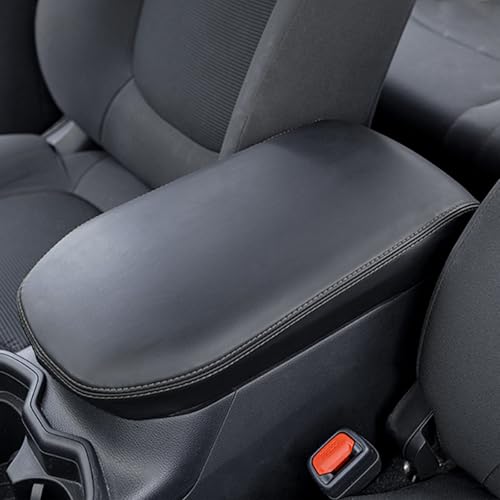 JDMCAR Center Console Armrest Cover for 2025 Toyota RAV4 Accessories 2024 2023 2022 2021 2020 2019 Leather Middle Console Lid Cover Pad Protector Elbow Arm Rest Covering Car-(Black) - color: Cover-Black