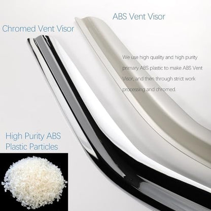 Chrome Side Window Visors Vent Deflector for 2013-2019 Ford Escape,4pcs Car Accessories Outside Mount Tape-On Chrome Nice Sun Rain Guards Set 94383Y - size: 2013-2019 Ford Escape(Chrome)