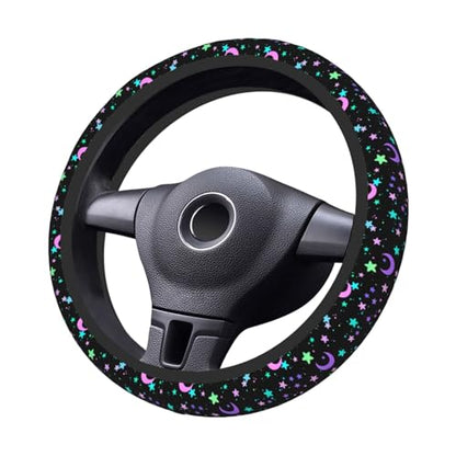 Colorful Stars And Moon Elastic Steering Wheel Cover Universal 15 Inch - color: 5