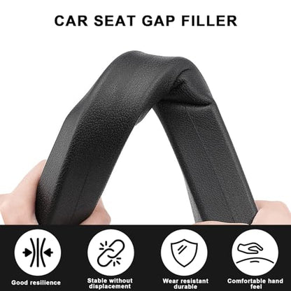 2 Pack Car Seat Gap Filler Car Seat Gap Interior Universal Fit PU Leather Car Seat Gap Plug for Filling Gaps Between Seats and Consoles Stop Things from Dropping