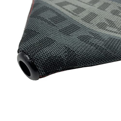 Universal Manual Shift Boot Dust Cover Gray JDM Canvas Hyper Fabric Auto Racing Shifter Knob Collars - color: Gray