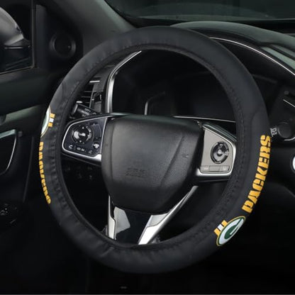 for Packers Car Steering Wheel Cover, 14-15 Inch Leather Grip | Non-Slip & Sweat-Resistant Design, Fit for Most Cars, SUVs, Trucks (SWC-BBG) - size: SWC-BBG