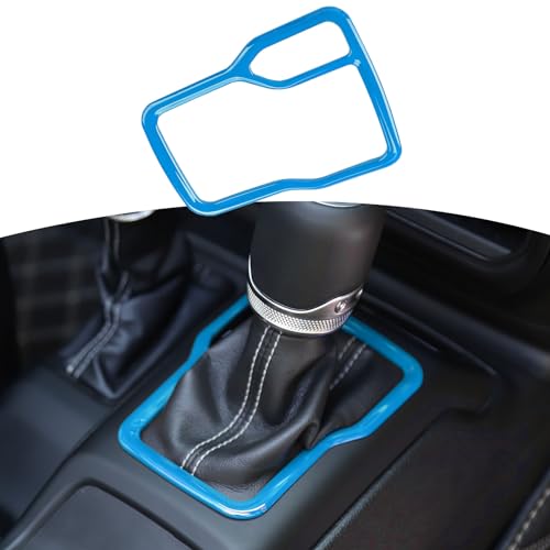 RT-TCZ for Wrangler JL Light Blue Gear Shift Trim Cover Frame for Jeep Wrangler JL JLU Gladiator JT 2018-2024 Light Blue Interior Accessories - color: Light Blue