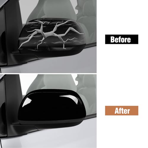 Moonlinks Compatible with 2012 2013 2014 2015 2016 2017 2018 2019 2020 Sienna Left Driver Side Mirror Cover Replacement, Glossy Black Left Side Clip-on Mirror Cap Replaces for 87945-08010 - color: Left Black