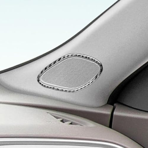 Black Carbon Fiber Compatible with Chevy/Chevrolet Malibu 2016-2025 2017 2018 2019 2020 2021 2022 2023 2024 Accessories Car A-Pillar Audio Component Speaker Cover Interior Trim Decal 2pcs - color: A-pillar Speaker
