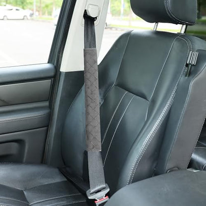 Amooca Soft Automotive Seat Belt Cover Seatbelt Shoulder Pad Neck Protector Cushions Universal Fit SUV Trucks Backpack Dark Grey Extra Long 15.7in - color: Dark Grey, size: 15.7in-1pc