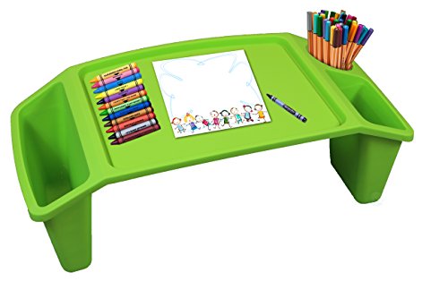 Basicwise Kids Lap Desk Tray, Portable Activity Table, Green, Set of 12 (QI003253G.12) - color: Green, size: Set of 12