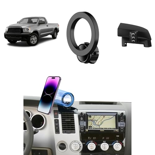 PZK Car Phone Mount for Toyota Tundra 2007 2008-2011 2012 2013 /Sequoia 2008-2011 2012 2013 Accessories Custom Air Vent Phone Holder Magnetic Hands Free 360° Rotation Cell Phone Automobile Cradles - color: Magsafe, size: Tundra 2007-2013