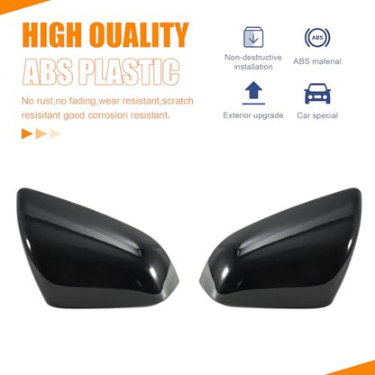 Side Mirror Cover Compatible with Tesla Model X 2017-2020, Mirror Cover Cap Trim (Gloss Black) - color: Gloss Black