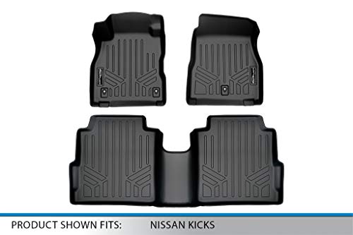 MAXLINER Custom Fit Floor Mats 2 Row Liner Set Compatible with 2018-2024 Nissan Kicks