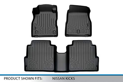 MAXLINER Custom Fit Floor Mats 2 Row Liner Set Compatible with 2018-2024 Nissan Kicks