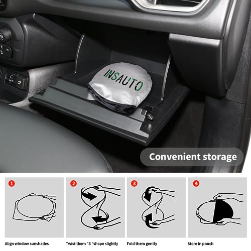 INSAUTO for RAV4 Car Windshield Cover, Windshield Sun Shades Foldable Sunshade for Toyota RAV4 2013-2023 SUV Crossover Front Window Custom Fit Sun Visor Heatshield Protector Car Accessories - size: for Toyota RAV4 2013-2023