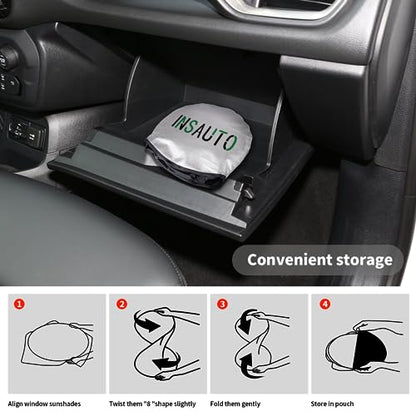 INSAUTO for RAV4 Car Windshield Cover, Windshield Sun Shades Foldable Sunshade for Toyota RAV4 2013-2023 SUV Crossover Front Window Custom Fit Sun Visor Heatshield Protector Car Accessories - size: for Toyota RAV4 2013-2023