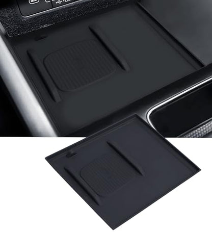 Wireless Charging Protective Mat for Hyundai Sonata 2026 2025 2024, Interior Accessories Center Console Silicone Anti-Slip Wireless Charger Cover Pad Protector for 2024-2026 Sonata, Black - style: Fits for Hyundai Sonata 2024-2026