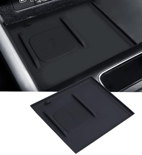 Wireless Charging Protective Mat for Hyundai Sonata 2026 2025 2024, Interior Accessories Center Console Silicone Anti-Slip Wireless Charger Cover Pad Protector for 2024-2026 Sonata, Black - style: Fits for Hyundai Sonata 2024-2026