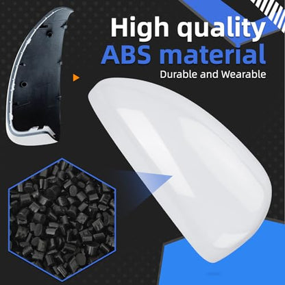 Passenger Side Mirror Cover Replacement for Chevrolet Chevy Cruze 2009 2010 2011 2012 2013 - Right Side Mirror Covers, Rear View Mirrors Cap Accessories White