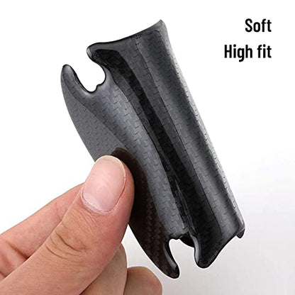 Car Door Handle Protector Reflective Sticker Universal Auto Carbon Fiber Door Handle Anti Scratch Cover Guard 8PCS Blue - color: Blue