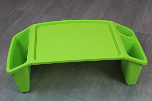 Basicwise QI003253G Kids Lap Desk Tray, Portable Activity Table, Green, 1 Piece - color: Green, size: 1 Piece