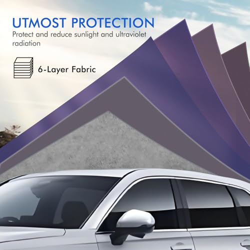 Car Cover Waterproof All Weather, 6 Layers Outdoor Full Exterior Cover Rain Sun UV Snowproof Protection with Zipper Cotton, Mirror Pocket for Honda CR-V - style: Honda CR-V
