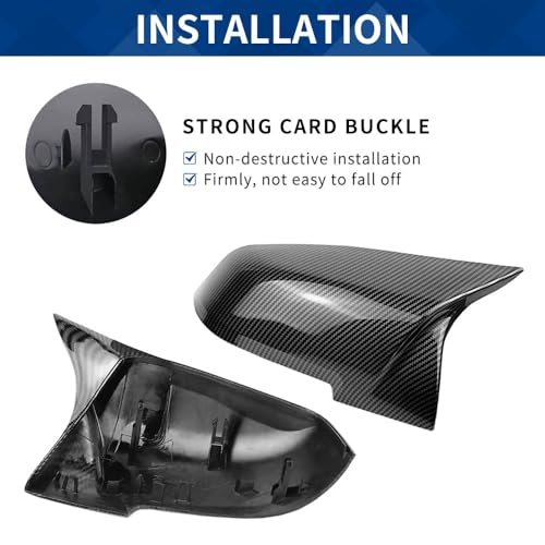 Side Mirror Cover Compatible with 3-Series F30 F31 F34 / 4-Series F32 F33 F36 / 2-Series F22 F23 / 1 Series F20 X1 E84 M2 F87 (Carbon Fiber Pattern, F22 F30 F32 F36) - color: Carbon Fiber Pattern, size: F22 F30 F32 F36