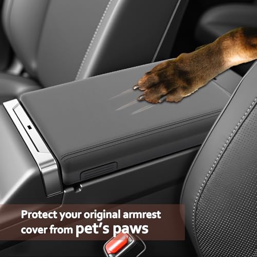 SKTU for 2026 Toyota RAV4 Armrest Cover for 2026+ Toyota RAV4 (LE/SE/XLE Premium/Woodland/XSE/Limited) Center Console Cover Toyota RAV4 2026 Accessories Rubber Console Cushion Cover-Durable - color: 2026+ RAV4 Rubber Armrest Cover