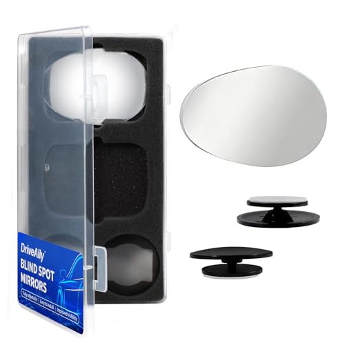 2 PCS Car Blind Spot Mirror, HD Frameless Convex Glass Angle Adjustable, Self-adhesive Back Auxiliary Reverse Mirror Wide Angle Side Mirrors Universal Car Exterior Accessories (Oval) - size: Oval