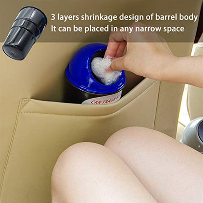 Car Trash Can Bin with Lid, Mini Garbage Cans for Back seat Leakproof Vehicle Automotive Cup Holder Car trashcan, Small Trash Bin for Automotive Office Home Kitchen (Red002) - color: Red