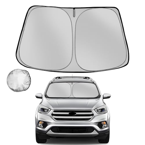 Windshield Sun Shade for 2013-2019 Ford Escape SUV Foldable Sun Sunshade for Car Front Window Blocks UV Rays and Heat Automotive Interior Protector Custom Fit Accessories - size: for 2013-2019 Ford Escape