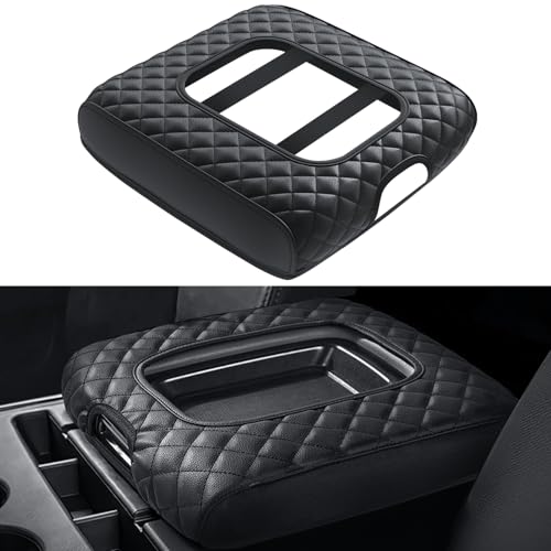 Center Console Cover Compatible with Silverado/Sierra 2014-2018 with 40/20/40 Jump Seat, Premium Leather Armrest Cover Pad, Car Middle Console Cover (ONLY for Split Bench Seat Console) - size: 2014-2018 Silverado/Sierra (Bench Seat Console)