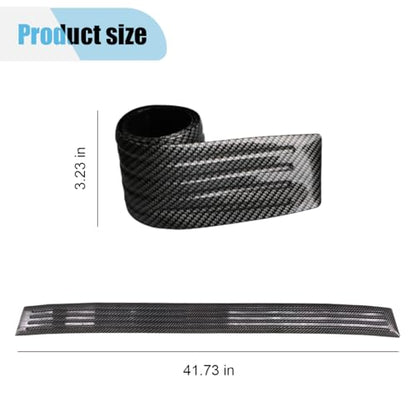 Car Rear Bumper Protector, Scratch-Resistant Carbon Fiber Door Sill Protector Strip, Car Door Edge Guard Sticker, Universal Exterior Accessories, Front/Rear Bumper Trim Cover (41.73'') - size: 41.73''