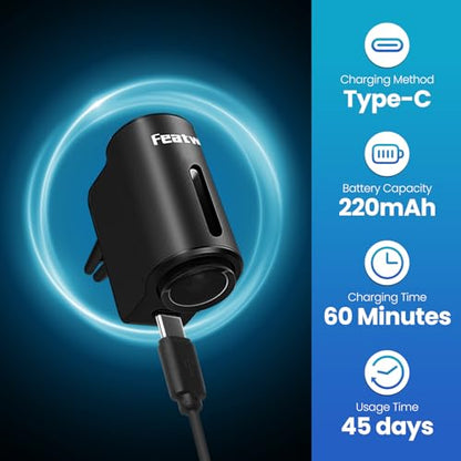 Featwell Car Air Freshener, Air Freshener Diffuser Three Adjustable Modes, Aromatherapy Machine Rechargeable (Black) - color: Black