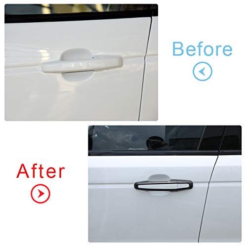 For Jaguar XE XF F-Pace E-Pace X761 Car ABS Carbon Fiber Style Exterior Door Handle Cover Trim For Land Rover Range Rover Sport Vogue Evoque Discovery Sport Discovery 5