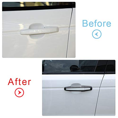 For Jaguar XE XF F-Pace E-Pace X761 Car ABS Carbon Fiber Style Exterior Door Handle Cover Trim For Land Rover Range Rover Sport Vogue Evoque Discovery Sport Discovery 5